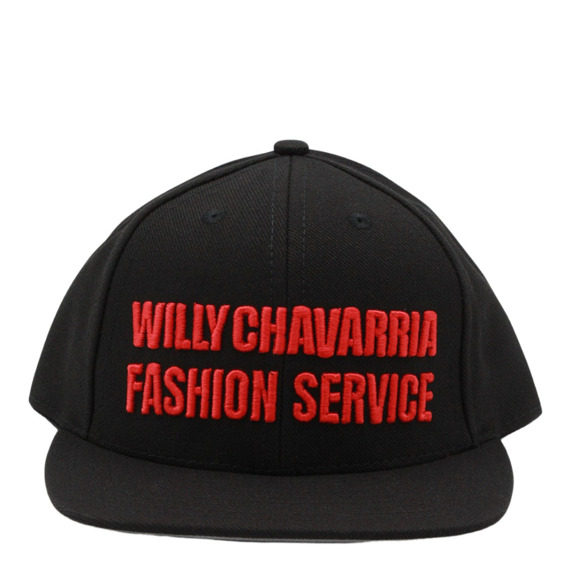 Willy Chavarria Structured Black Cap With Embroidered Text
