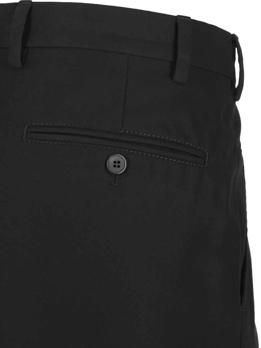 Prada Black Pantalone Tailored Straight-Leg Fabric Pants