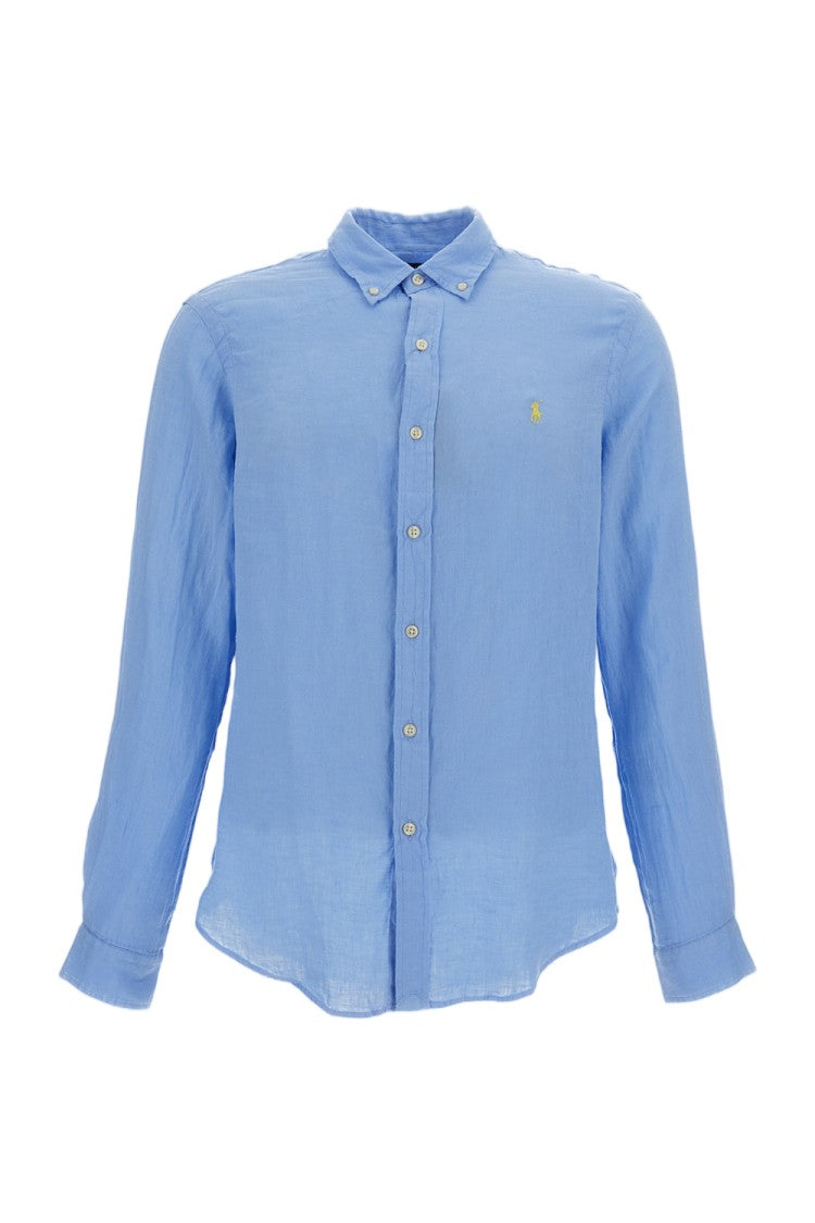 Polo Ralph Lauren Light Blue Linen Button-Down Shirt