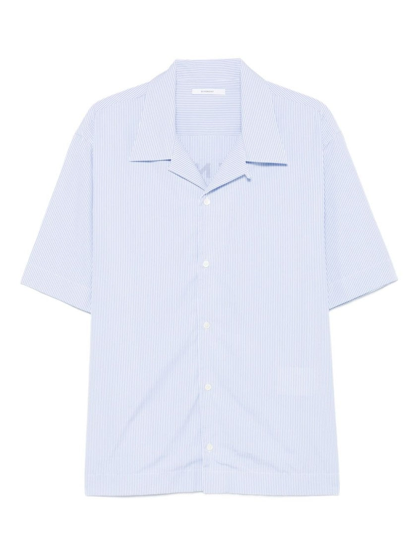 Givenchy Pinstriped Short-Sleeved Cotton Shirt