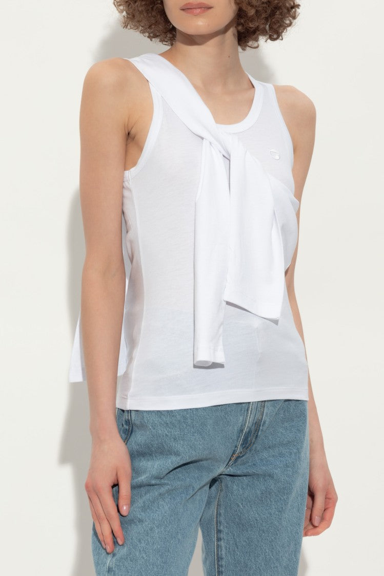 Coperni Sleeveless Top With Diagonal Tie Detail