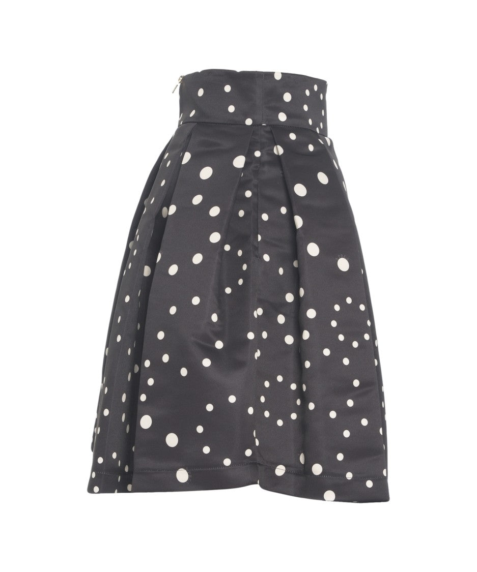 5 Progress Pleated Skirt With Polka Dots