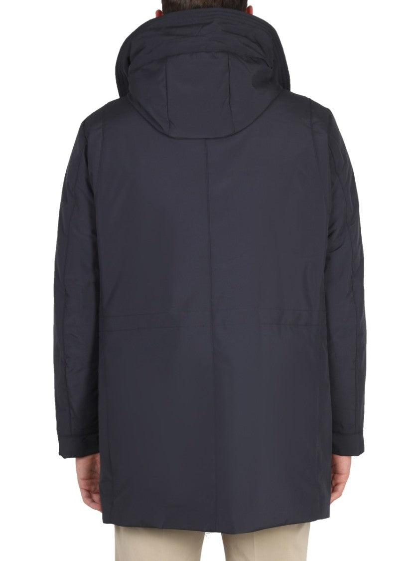 Moorer Hooded Casual Jacket With Concealed Zipper