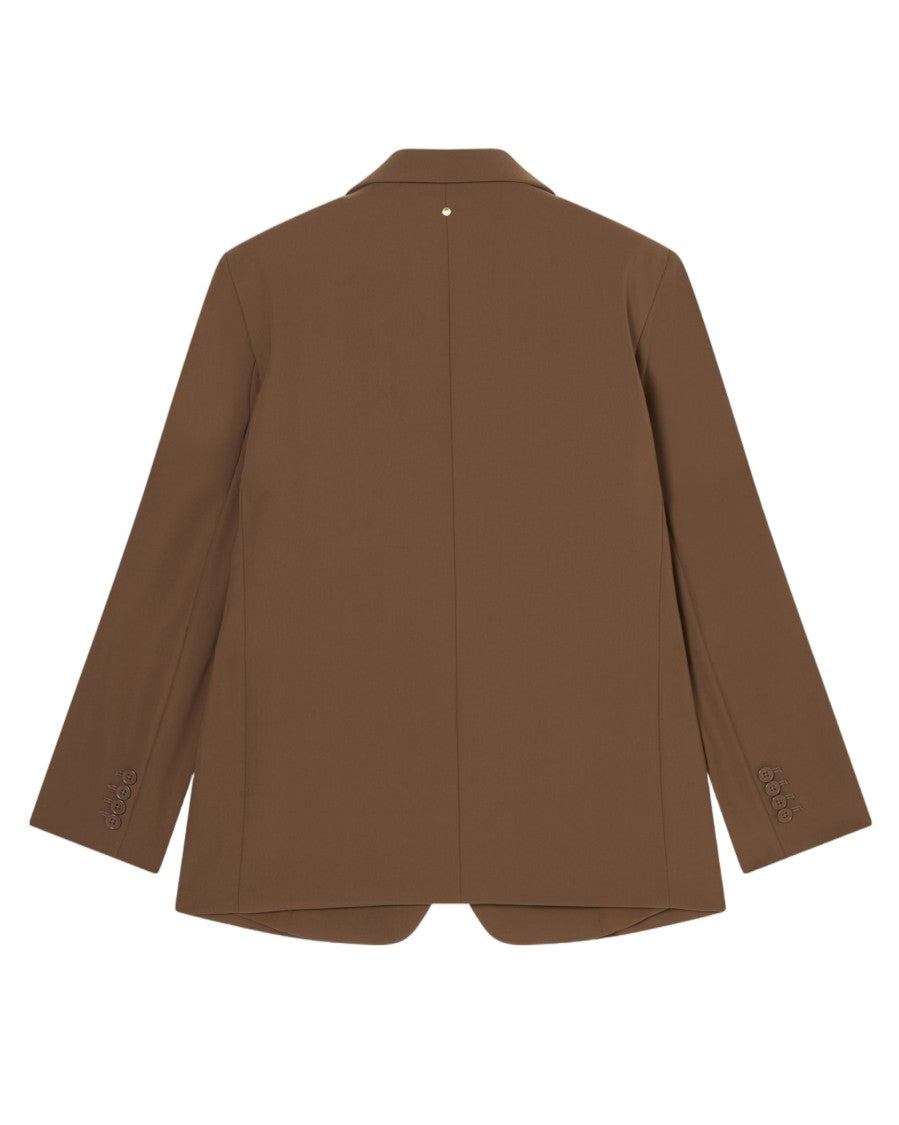 Armani Exchange Brown Distinctive Pocket Square Casual Jacket