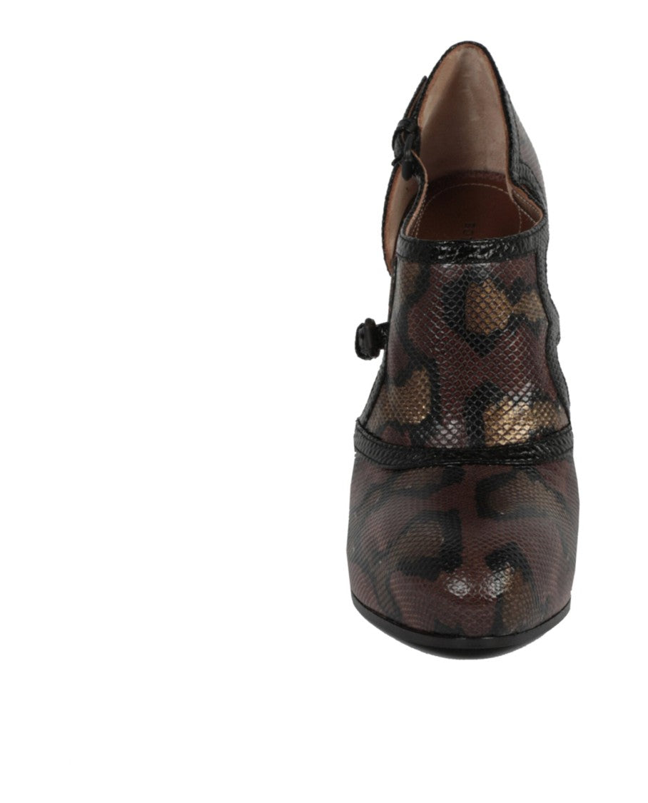 Bottega Veneta Chunky Heel Almond Toe Pump