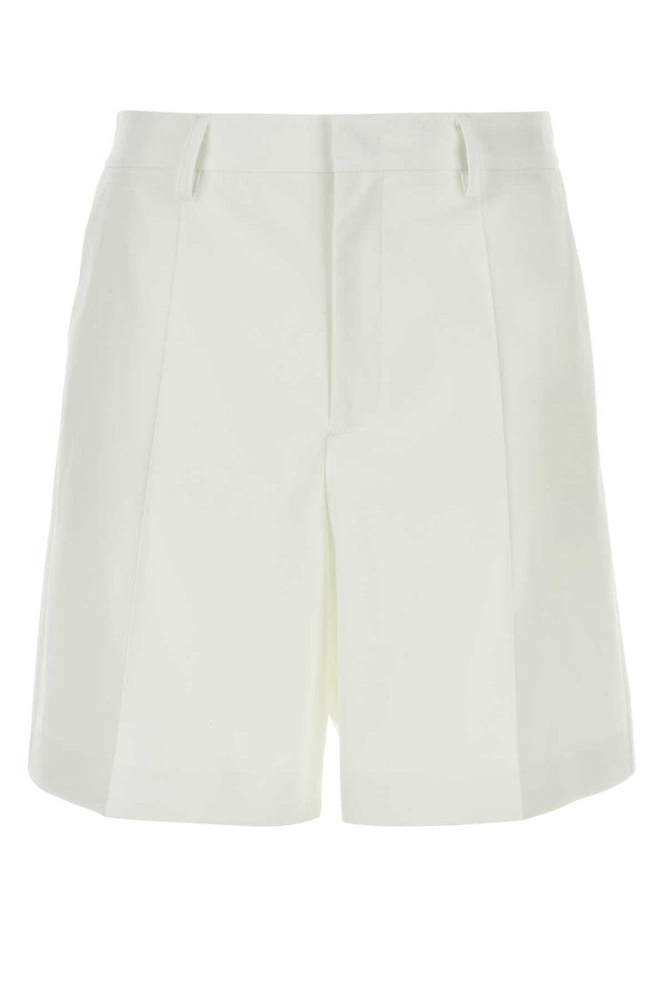 Valentino Garavani White Wool Blend Bermuda Shorts