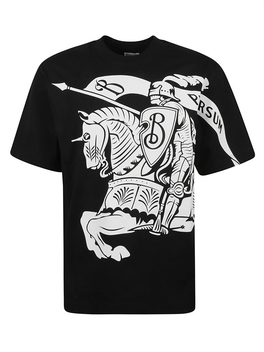 Burberry Graphic Knight Print Black T-Shirt