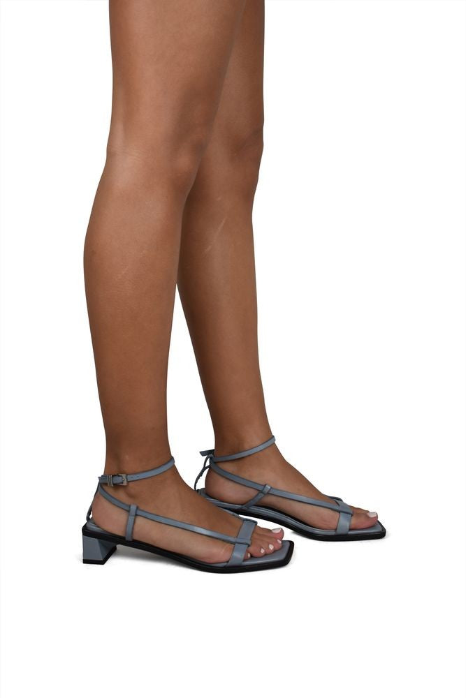 Anest Collective Smooth Leather Sandals With Cross-Over Ankle Strap