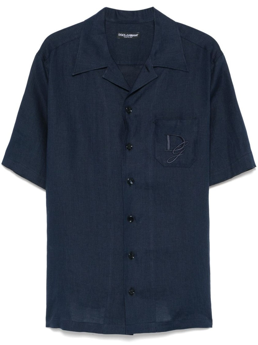 Dolce & Gabbana Short-Sleeved Linen Shirt