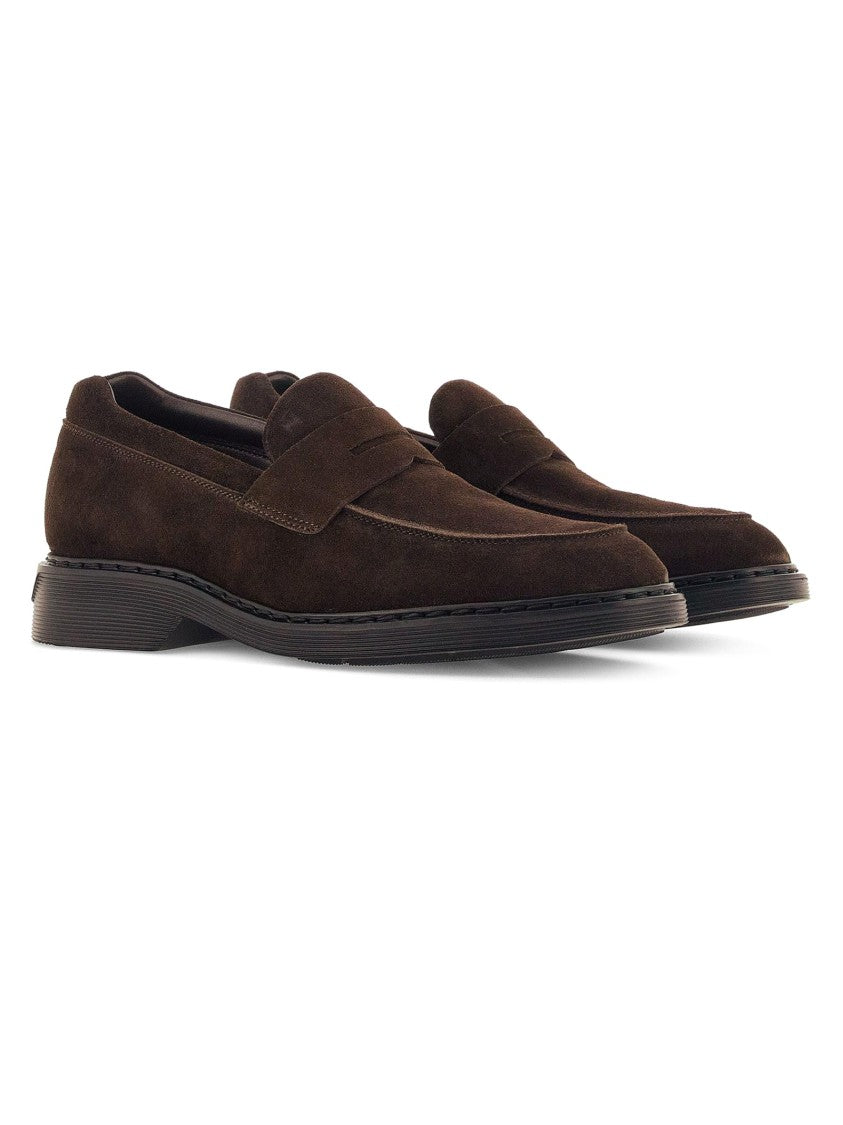 Hogan Suede Moccasin Loafers