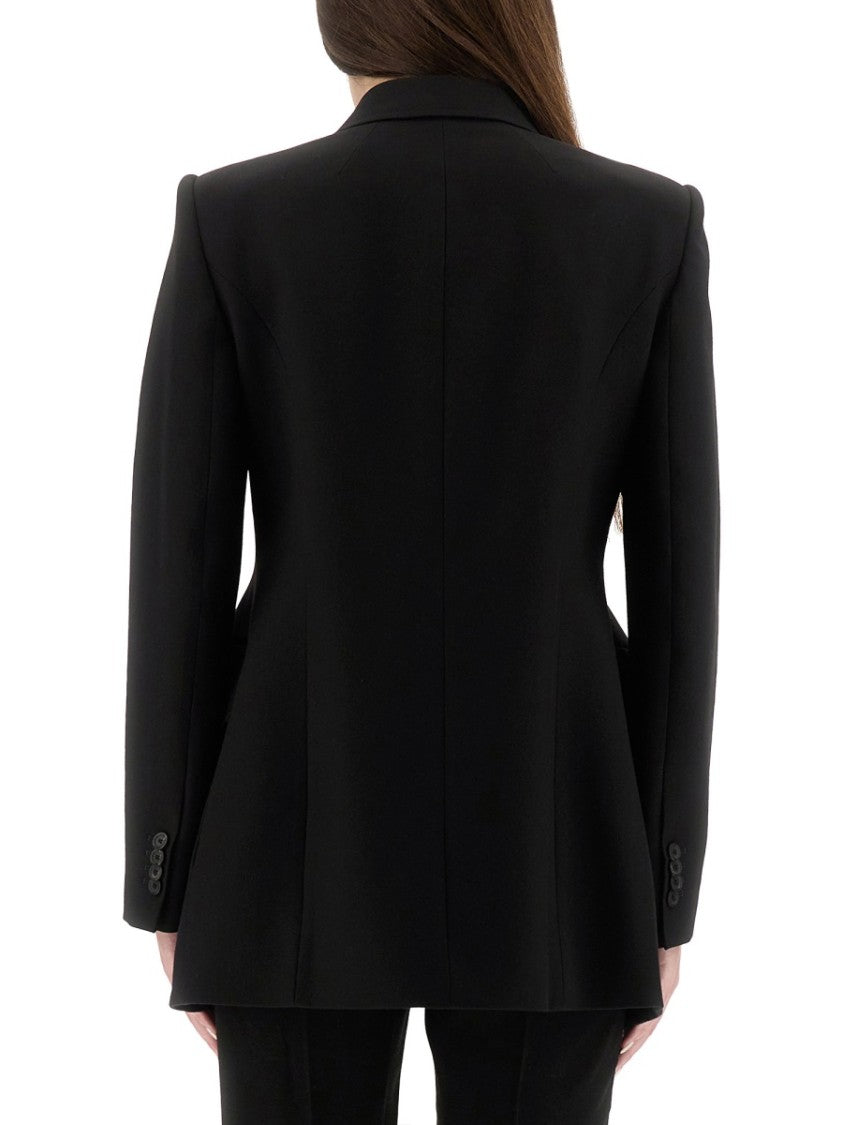 Balenciaga Tailored Black Hourglass Jacket With Classic Lapel And Defined Waist
