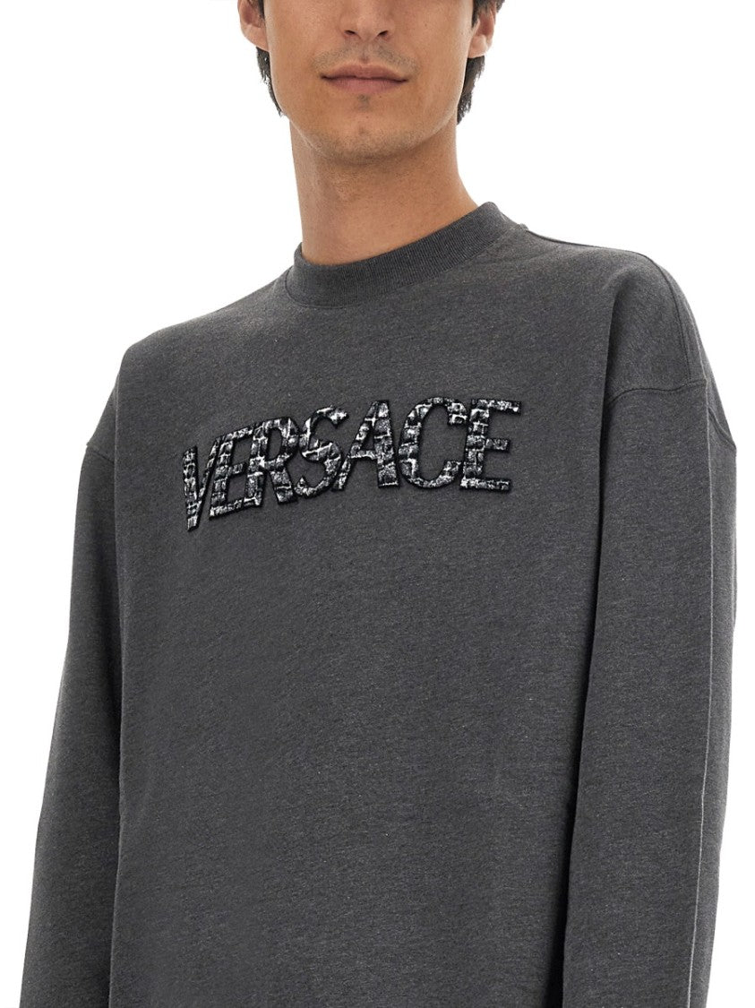 Versace Sweatshirt With Crocodile Logo