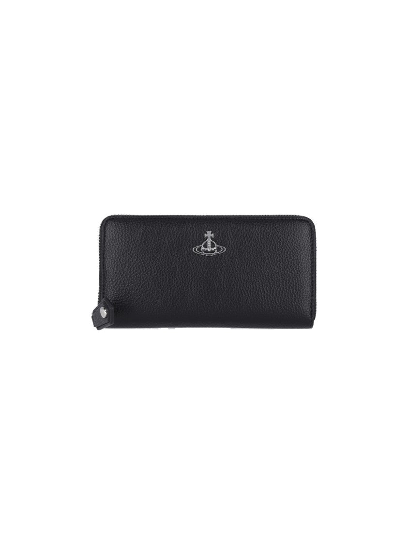 Vivienne Westwood Classic Zip Round Wallet With Metallic Orb