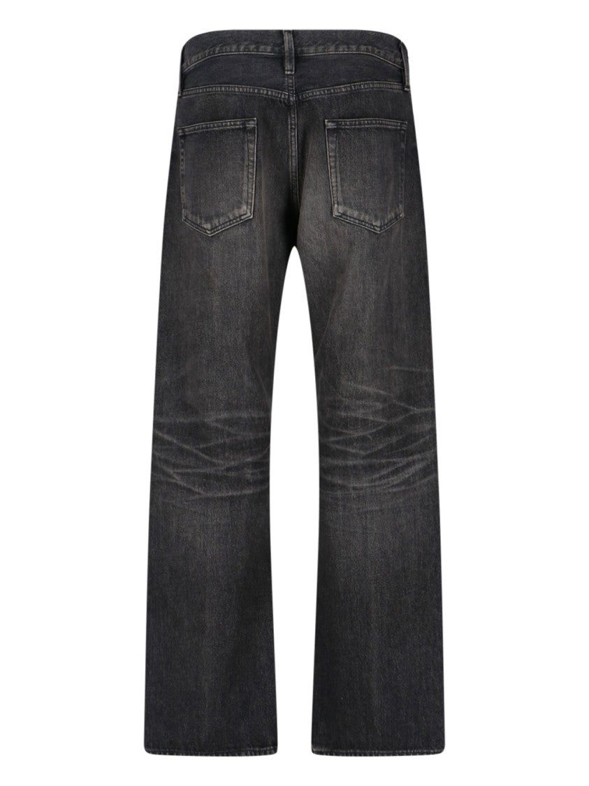 Fear Of God Straight-Leg Black Denim Jeans With Logo Detail