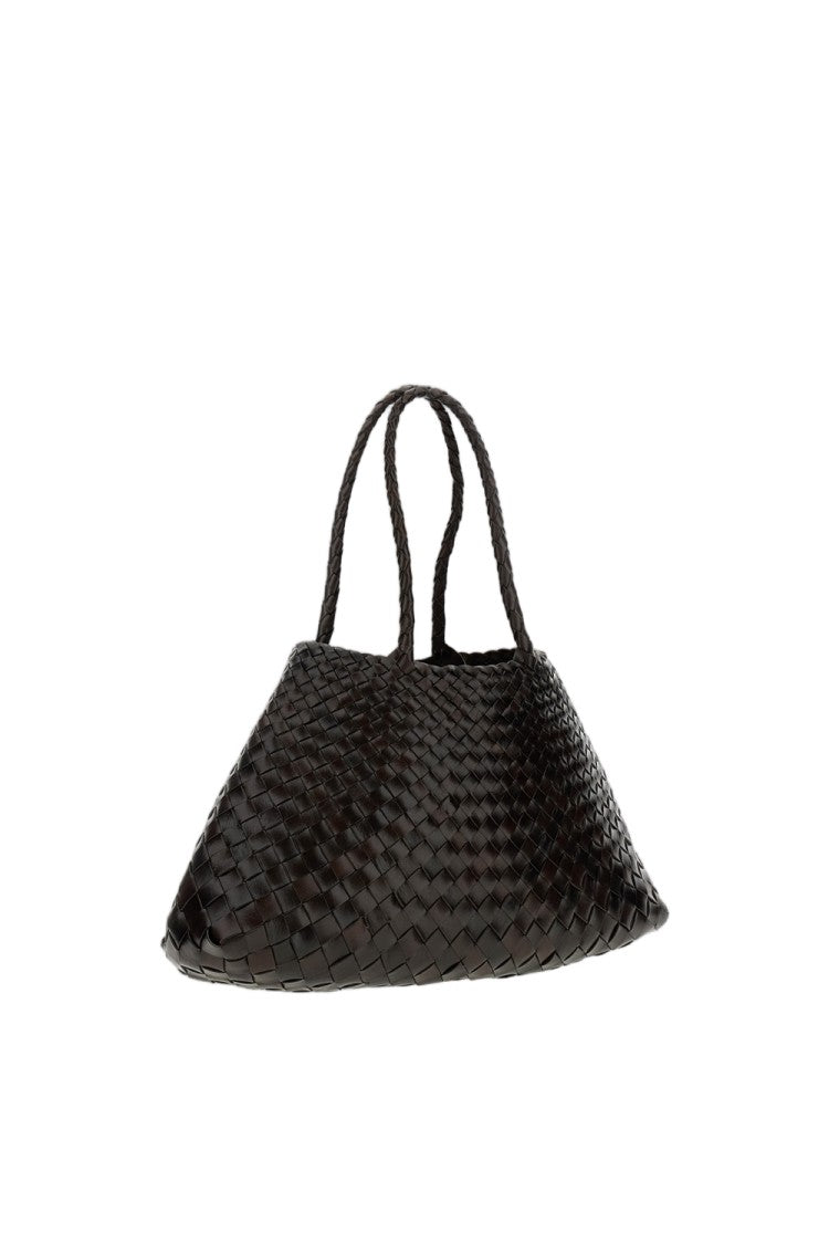 Dragon Diffusion Brown Santa Croce Woven Leather Tote Bag
