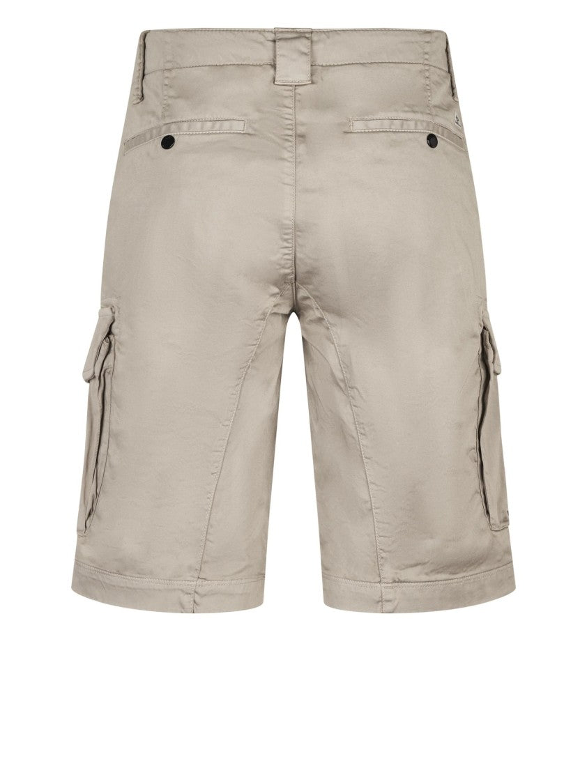 C.P. Company Multi-Pocket Stretch Cotton Shorts With Front Closure