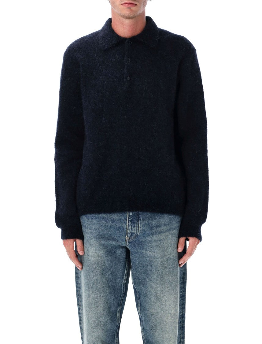 Sunflower Mohair Blend Polo Sweater