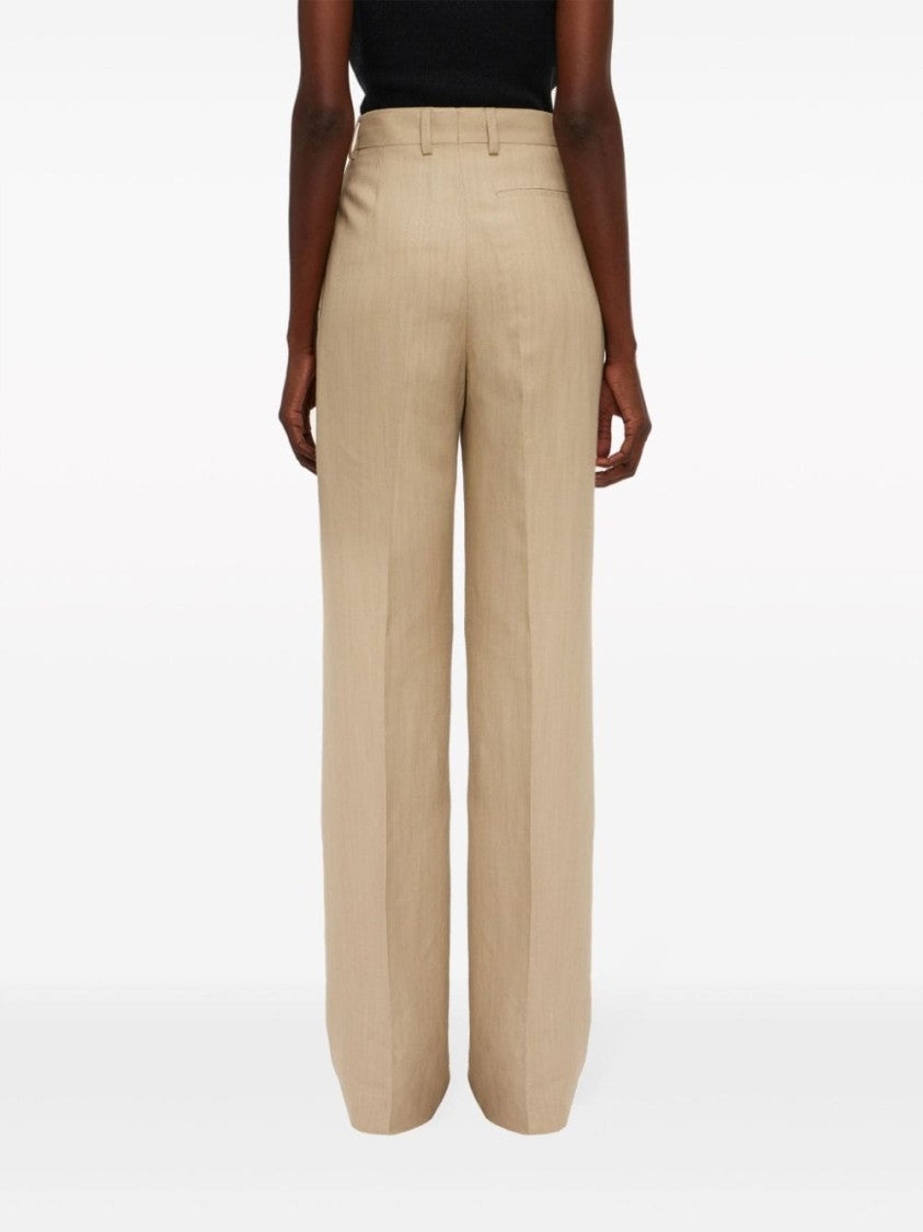 Ferragamo Sand Beige Tailored Trousers