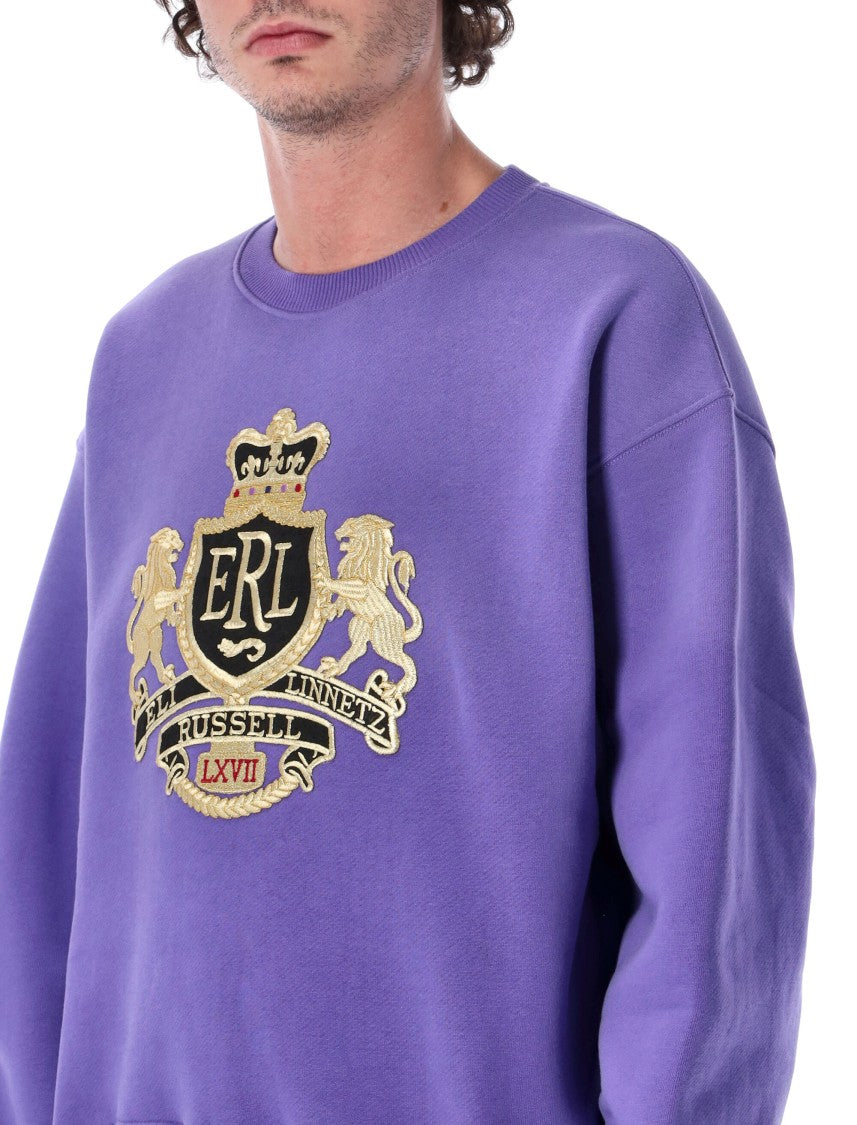 Erl Crest Crewneck Ribbed Sweatshirt