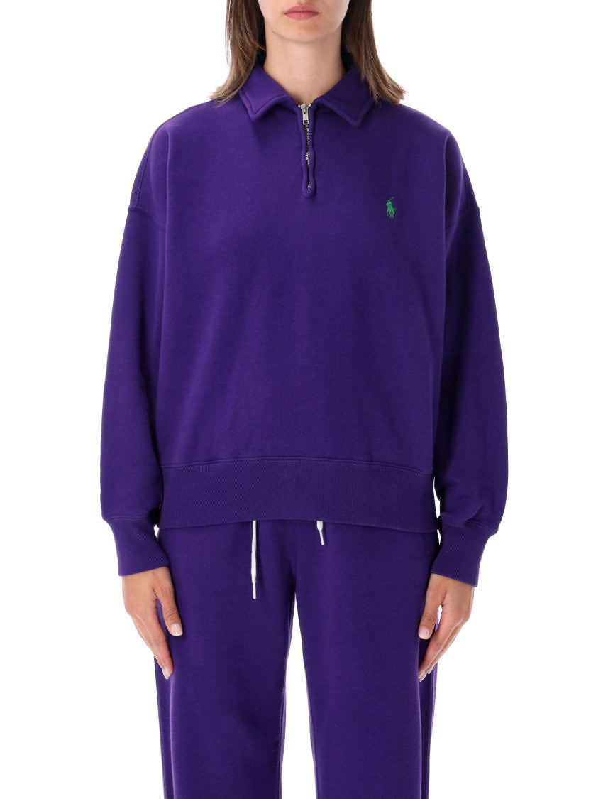 Polo Ralph Lauren Relaxed-Fit Half-Zip Sweatshirt With Iconic Embroidered Logo