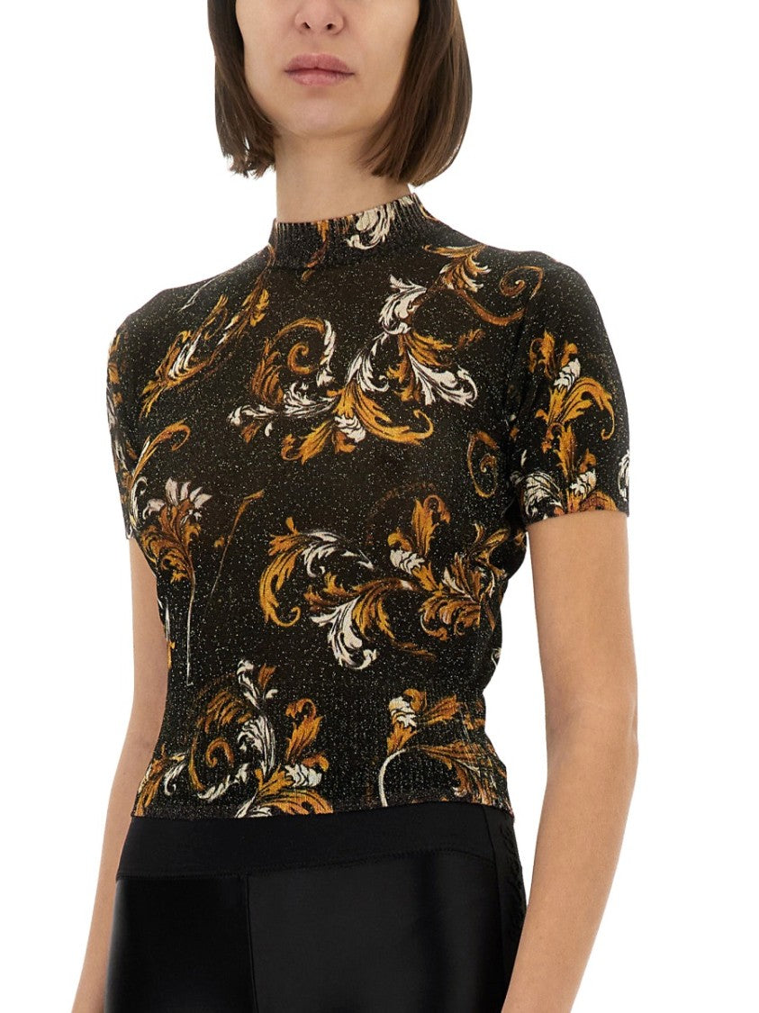 Versace Jeans Couture Outline Baroque Knitted T-Shirt