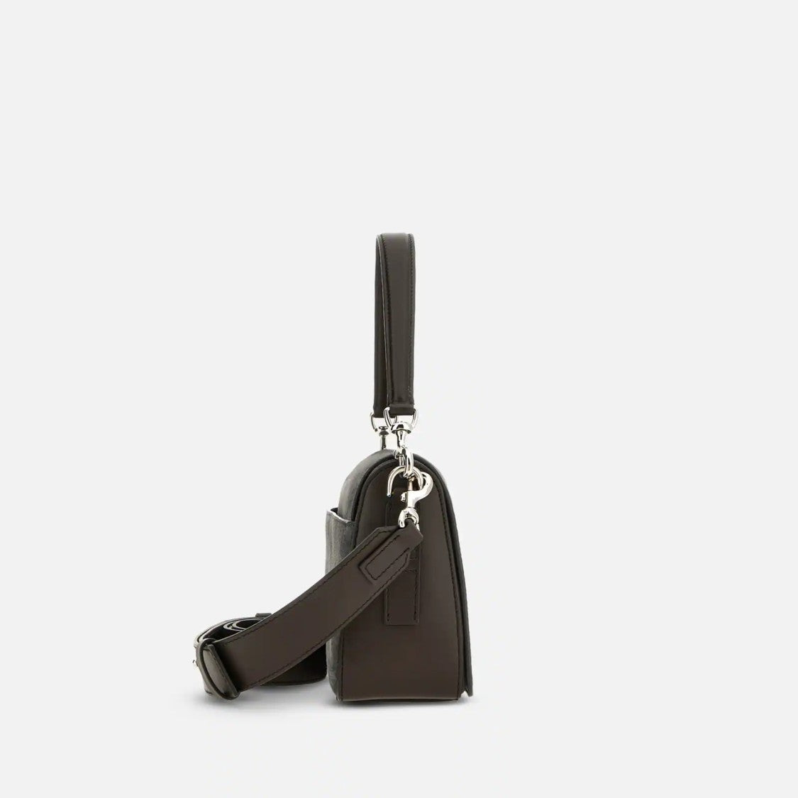 Hogan Suede Nappa Leather H-Clasp Shoulder Bag