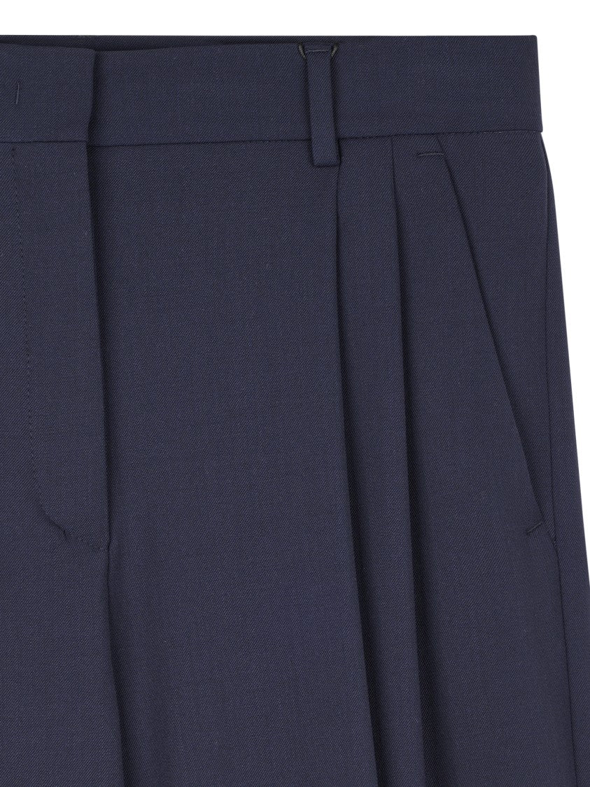 Max Mara Wide-Leg Trousers With Front Pleats And High Waist