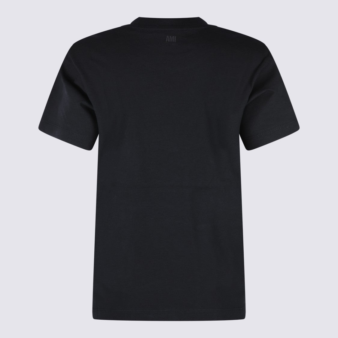 Ami Paris Black Cotton Logo T-Shirt
