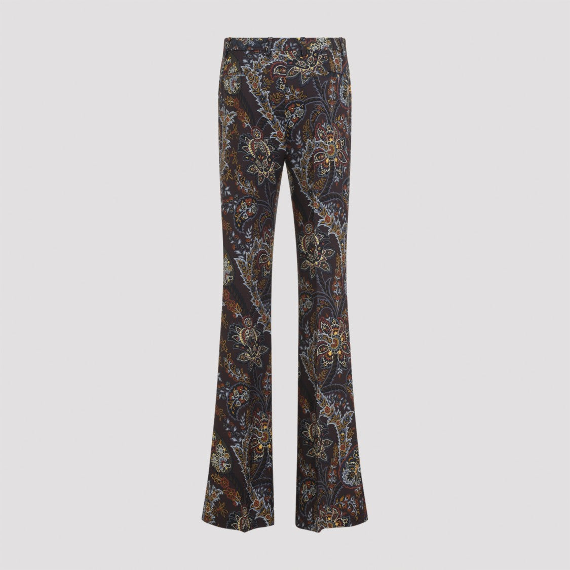 Etro Cady Printed Blue Black Viscose Pants