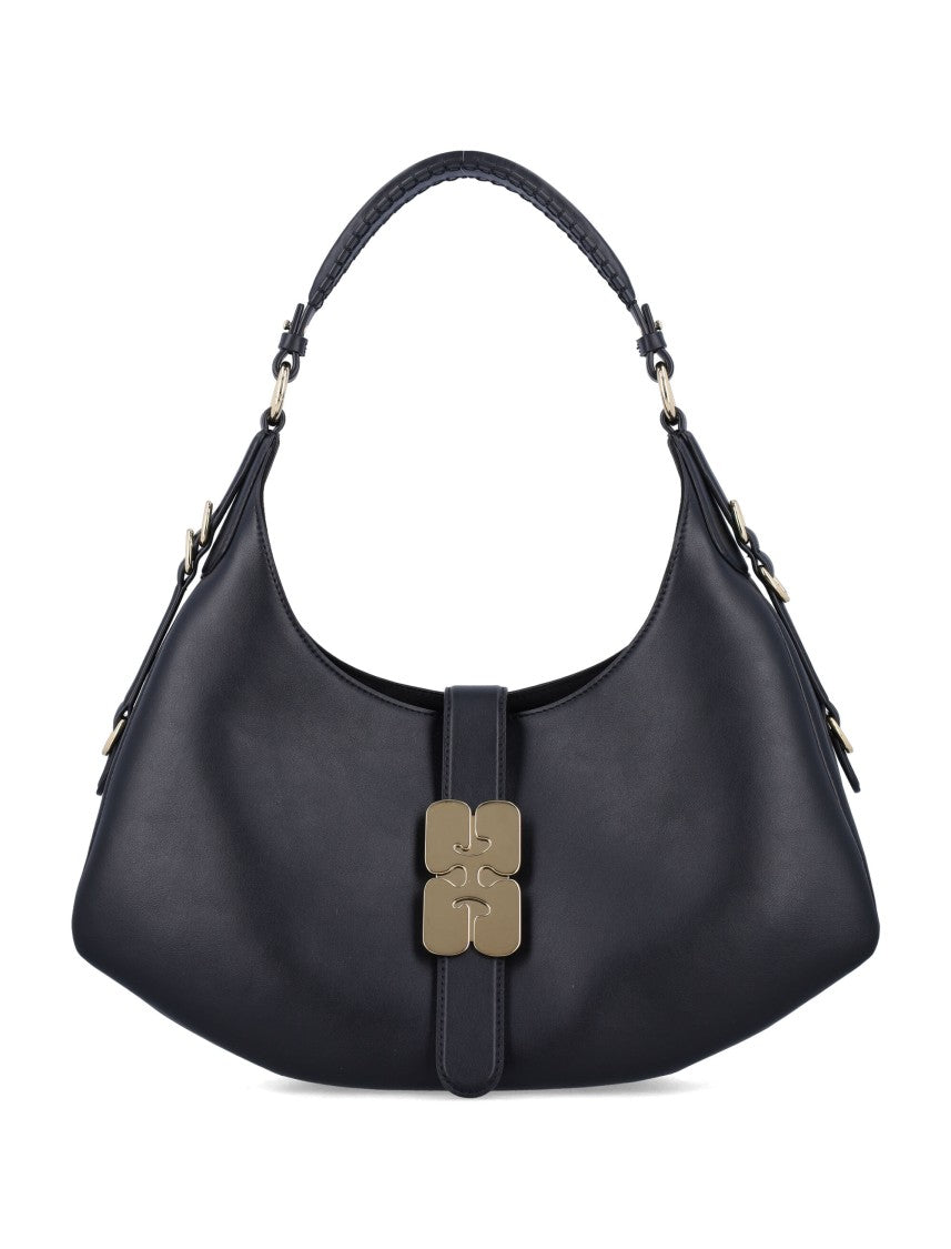 Ganni Leather Small Kat Shoulder Bag
