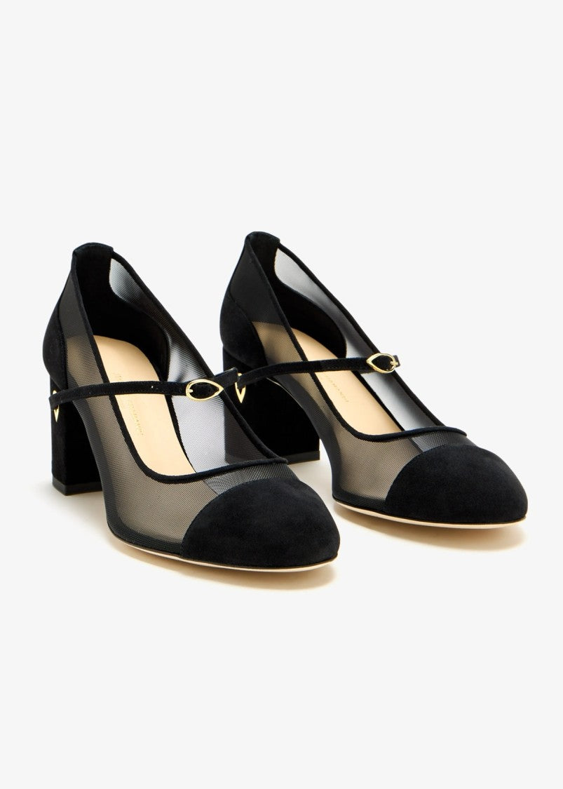 Jennifer Chamandi Closed Black Pump With Removable Strap