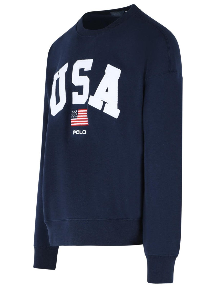 Polo Ralph Lauren Navy Cotton Blend Sweater