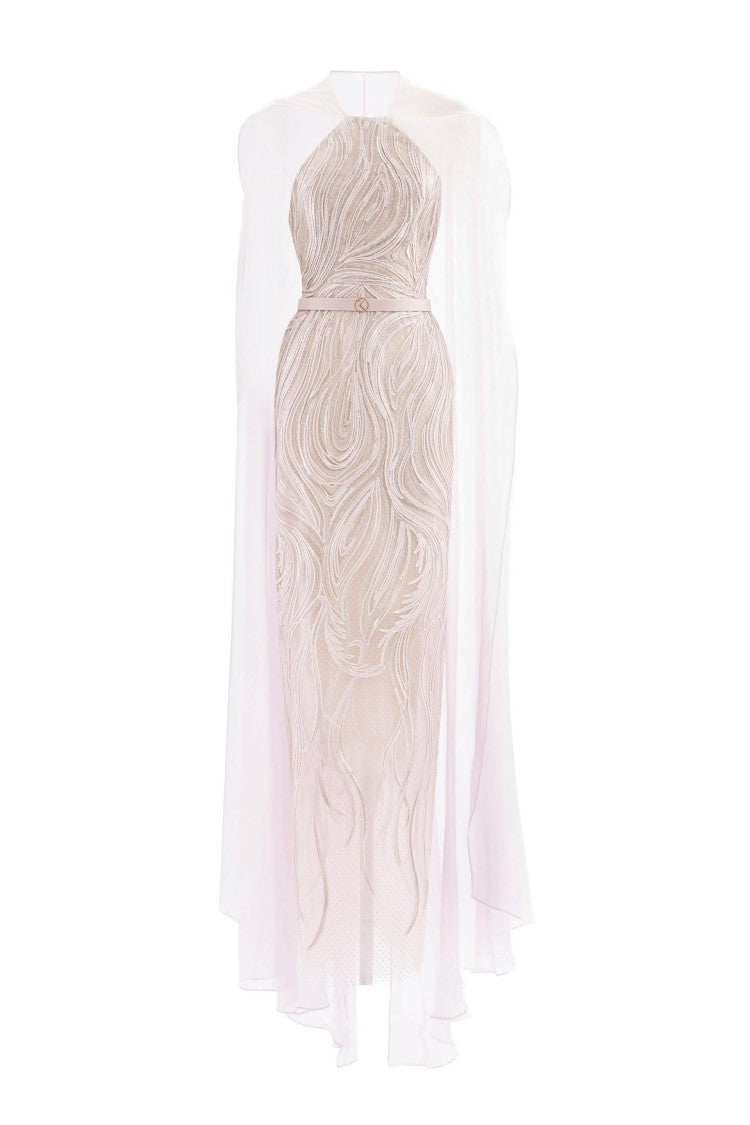 Saiid Kobeisy Embellished Halter Neck Long Dress