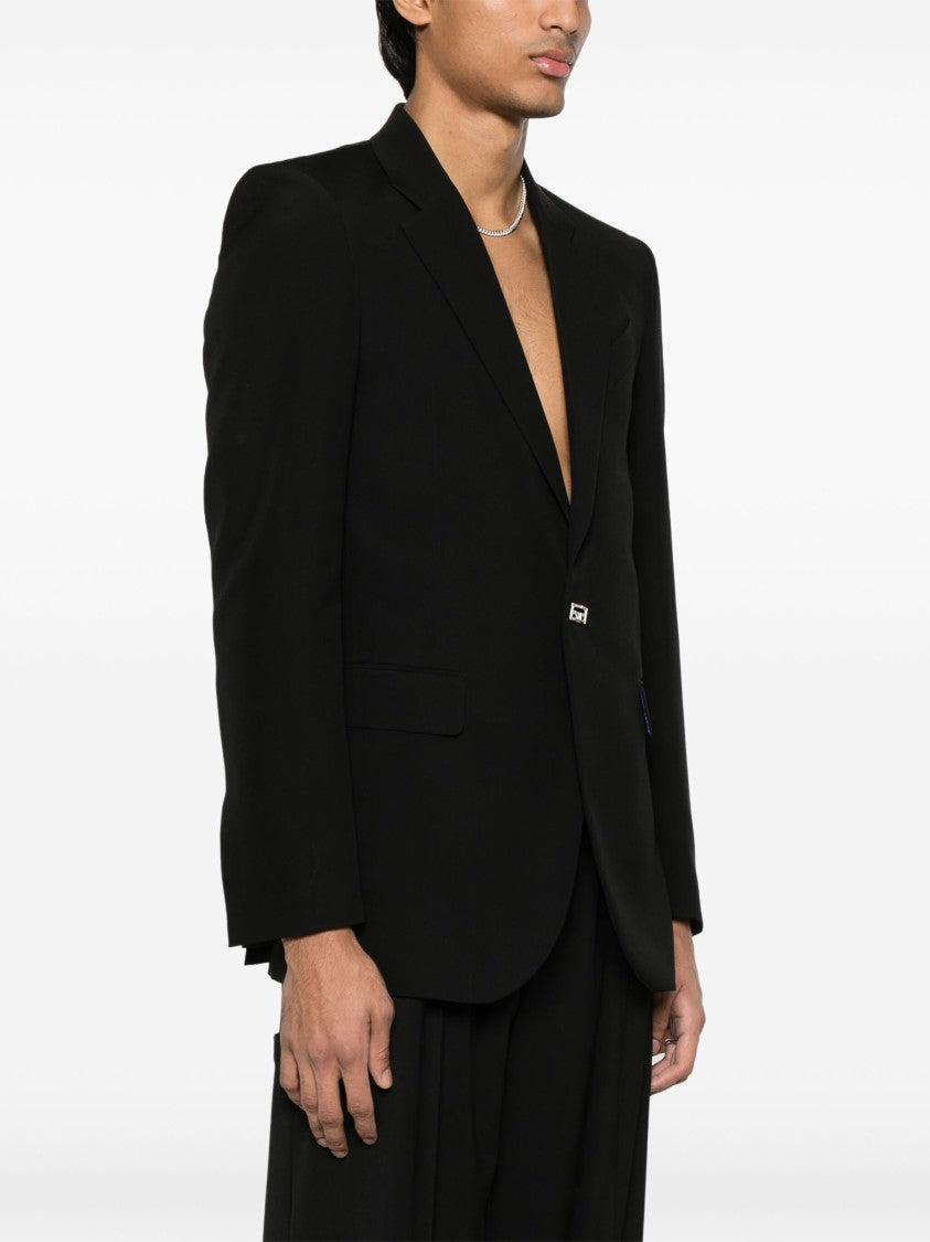 Givenchy Single-Breasted Structured Technical Wool Jacket
