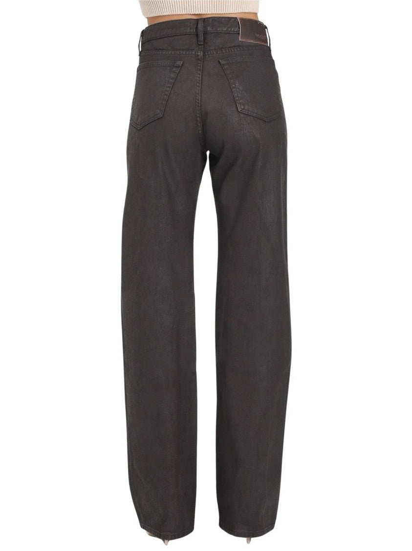 Vicolo Brown Cotton Coated Jeans