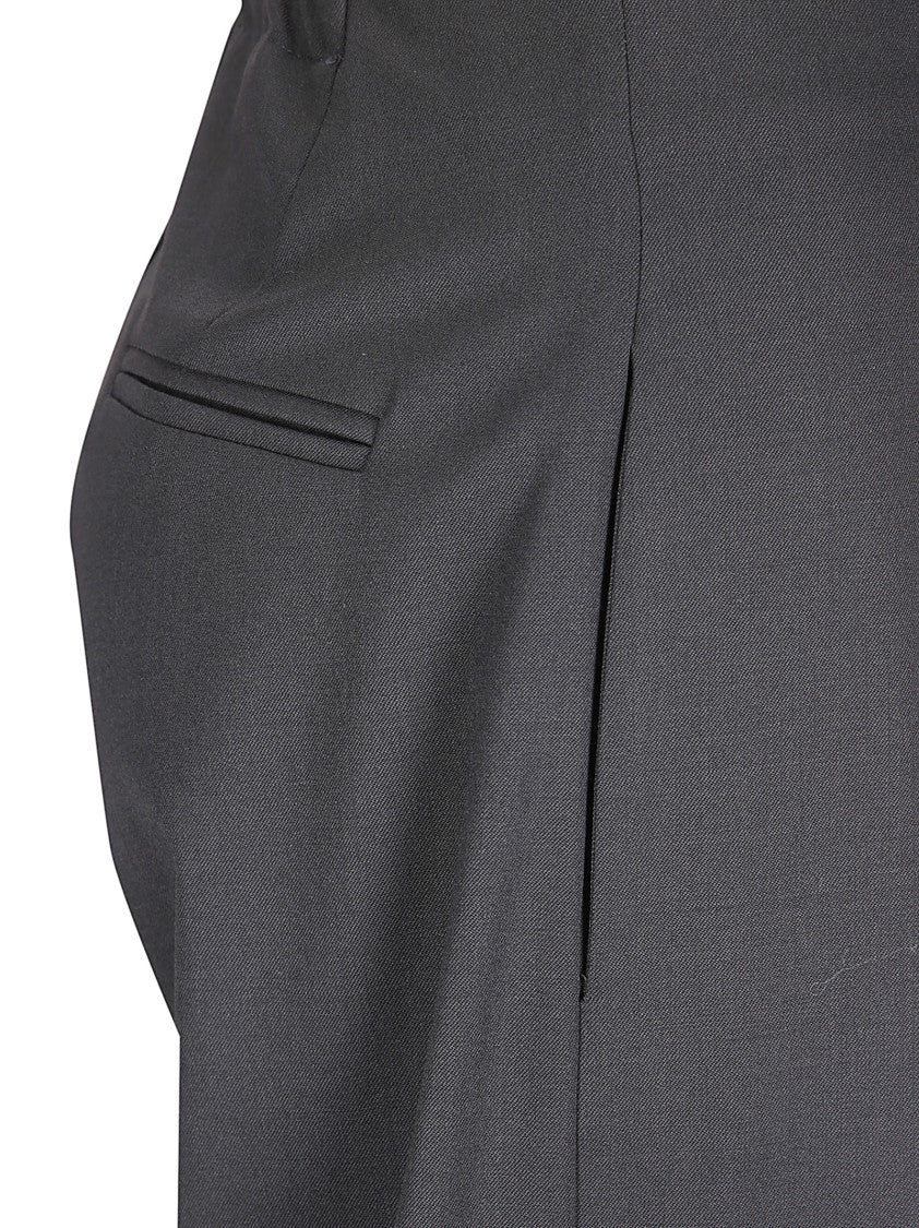 Stefano Mortari Classic Black Trousers With Side Zip Fastening