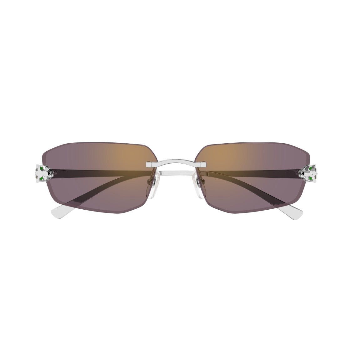 Cartier Rimless Sunglasses With Gradient Lenses And Unique Temples