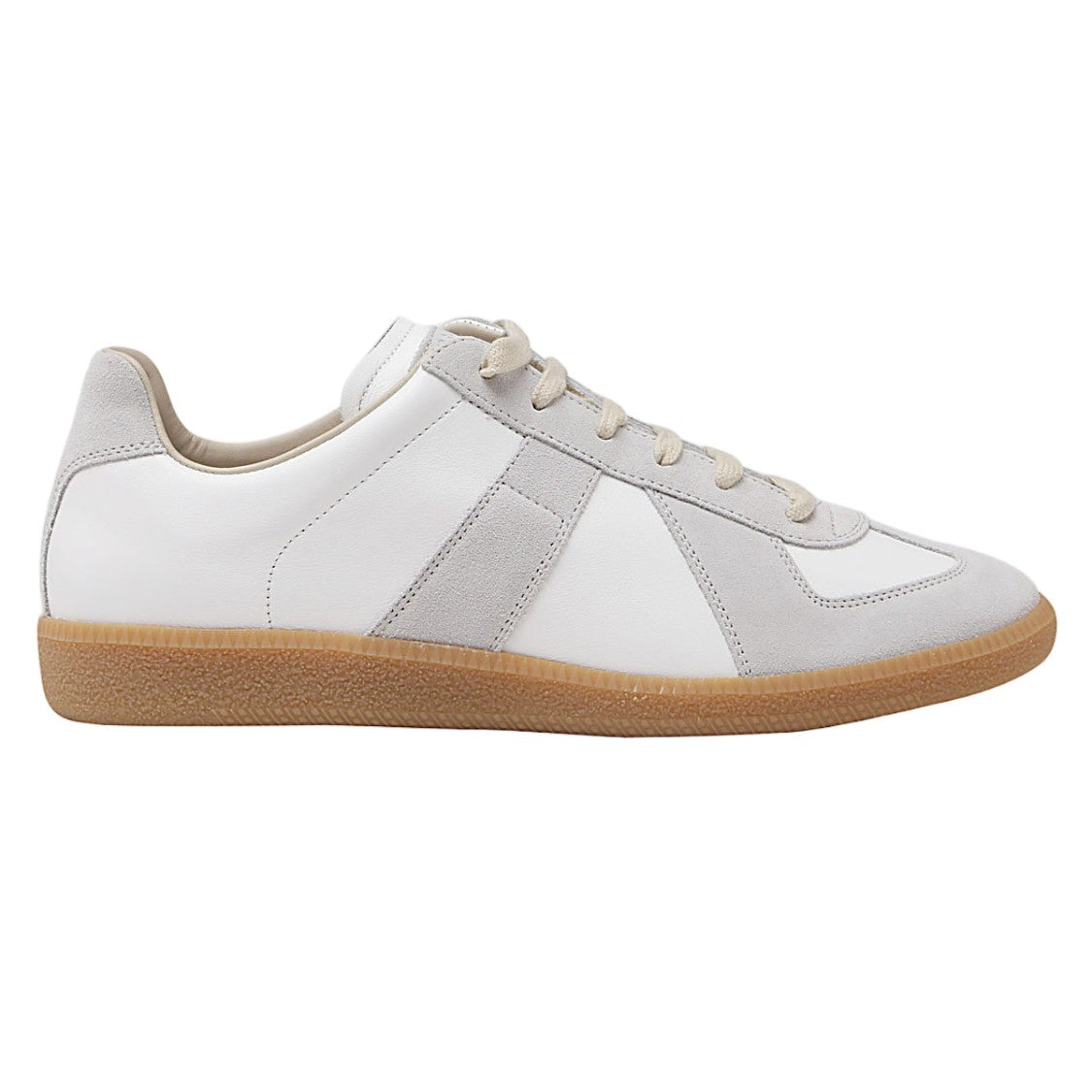 Maison Margiela Low-Top Suede Leather Panel Sneakers