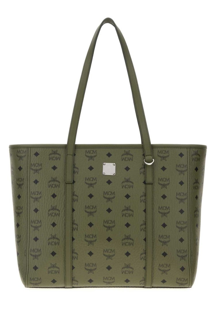 Mcm Printed Canvas Toni Shopping Bag
