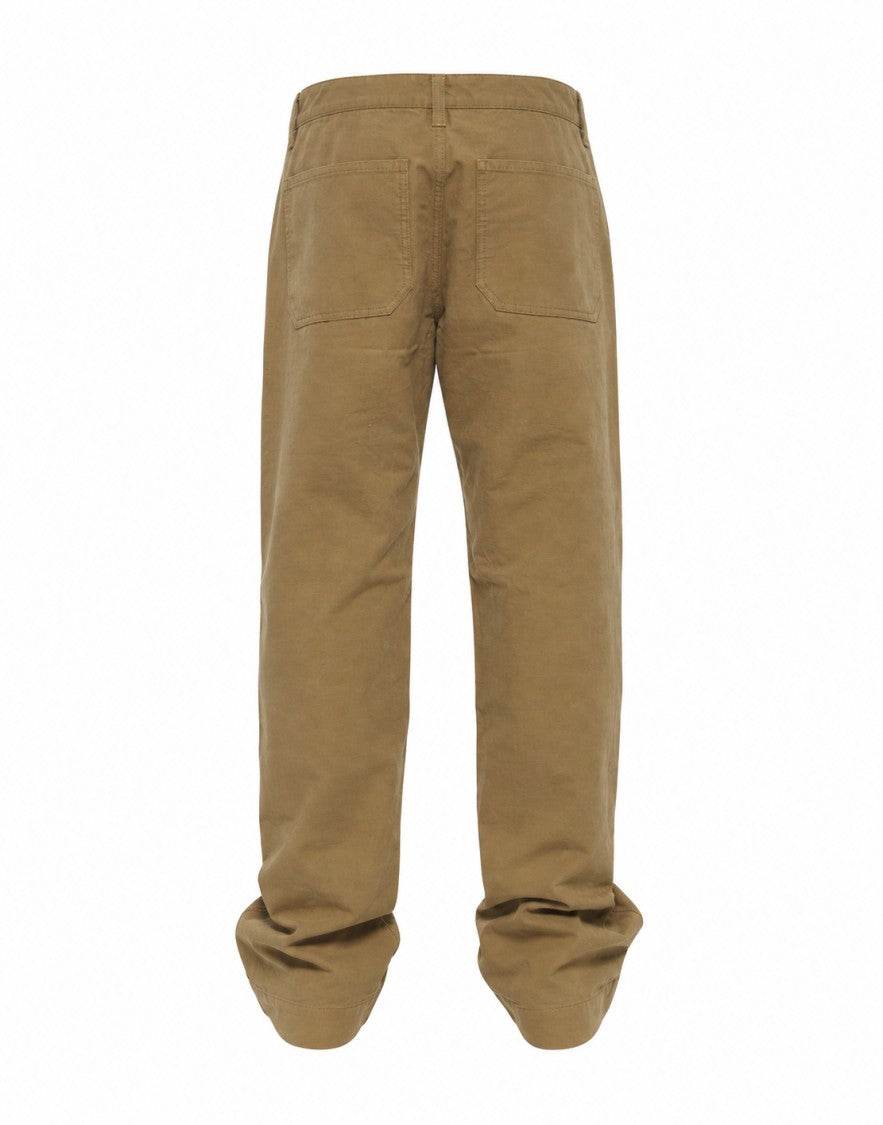 East Harbour Surplus Khaki Cotton Pants With Utility-Inspired Design
