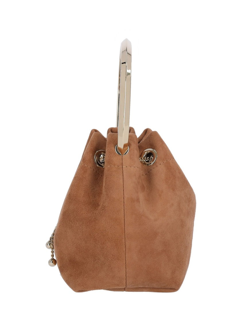Jimmy Choo "Bon Bon" Mini Bucket Bag – Brown