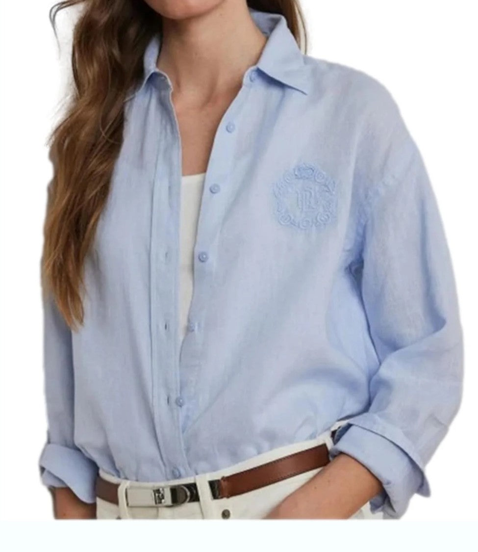 Lauren Ralph Lauren Light Blue Button-Up Shirt
