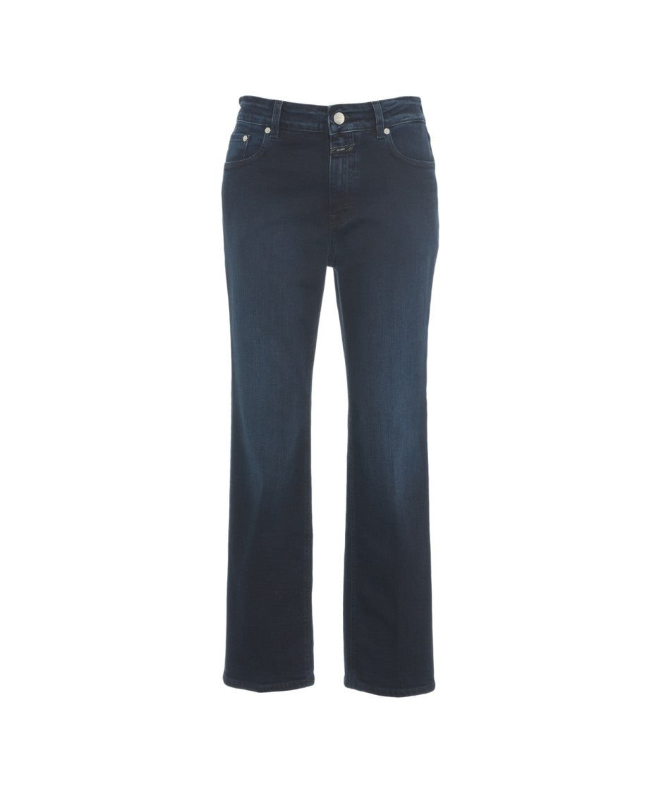 Closed Straight Leg Denim Jeans With Hidden Zipper Closure And Timeless Fit