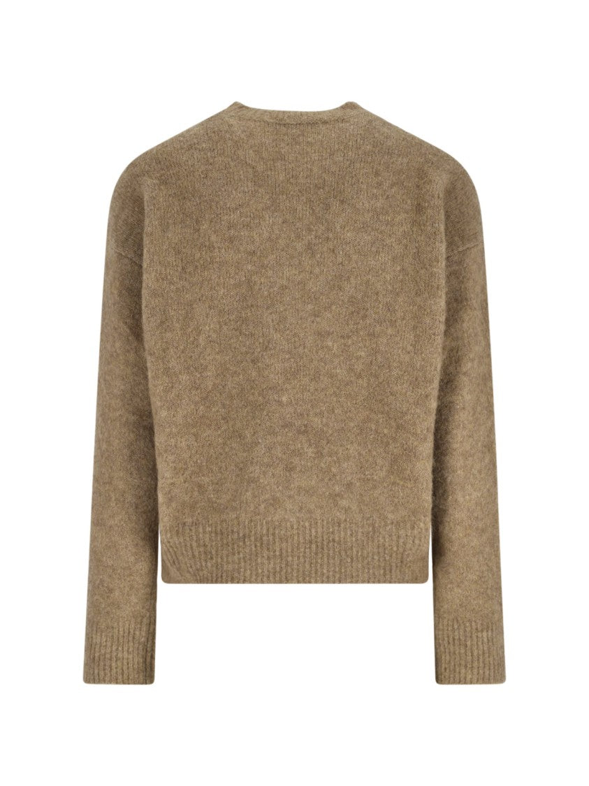 Ami Paris Classic Brown Sweater With Timeless Appeal