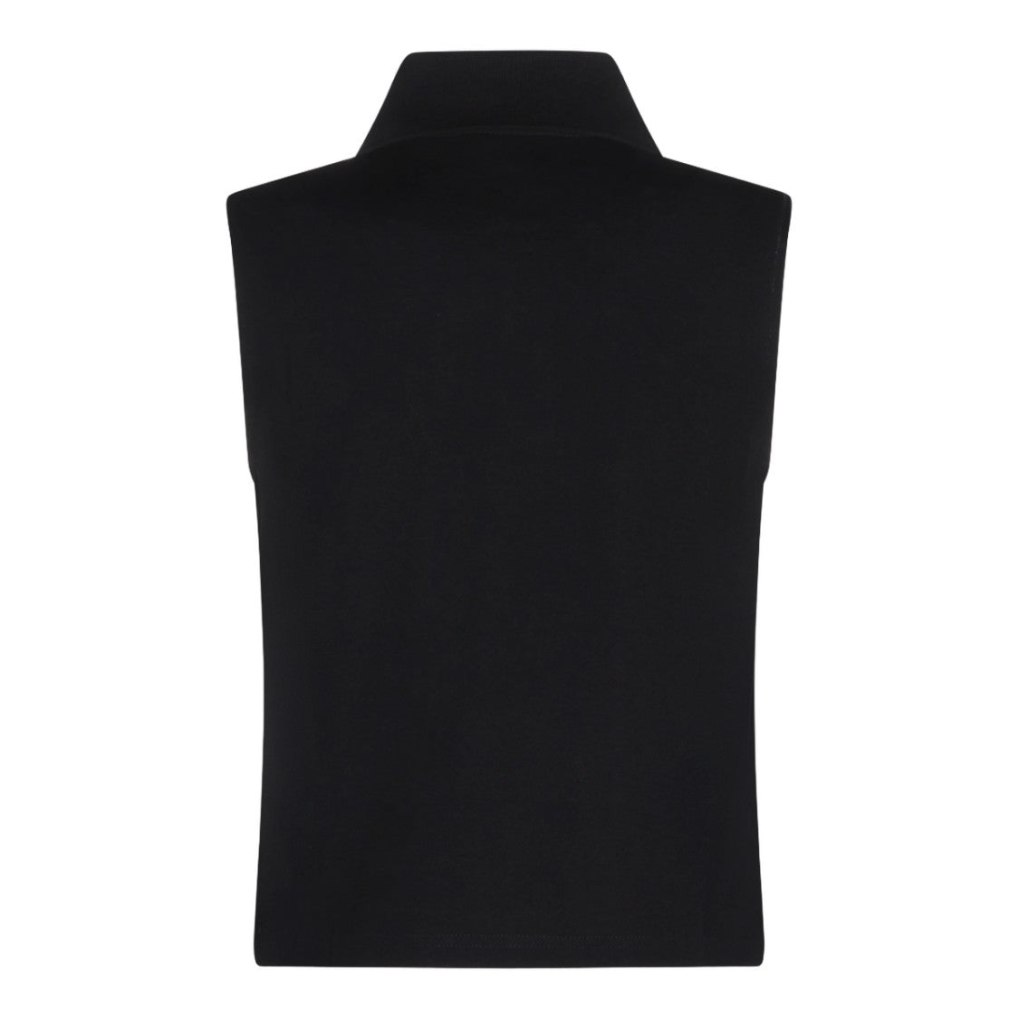 Saint Laurent Sleeveless Black Polo Shirt