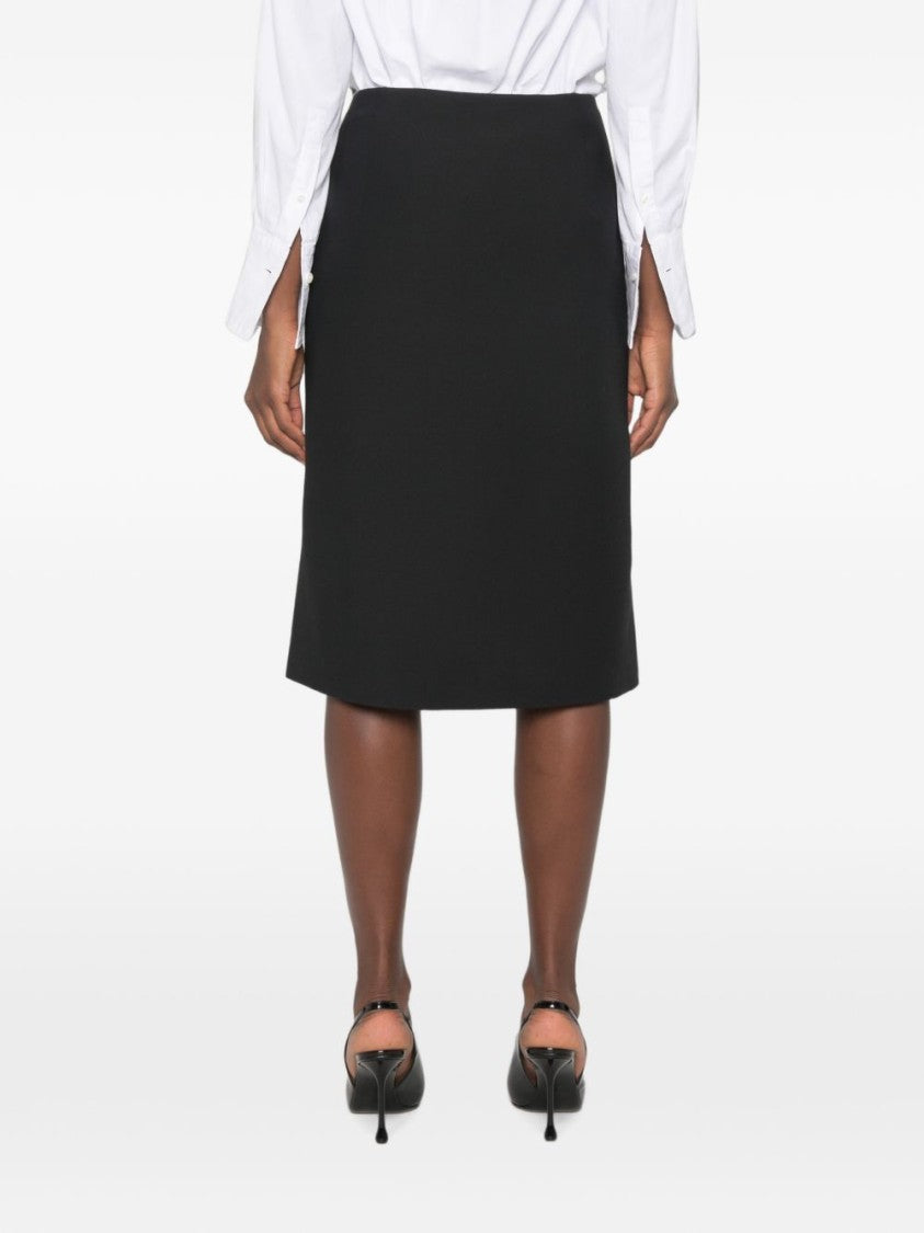 Fendi Sleek Black Skirt With Minimalist Design