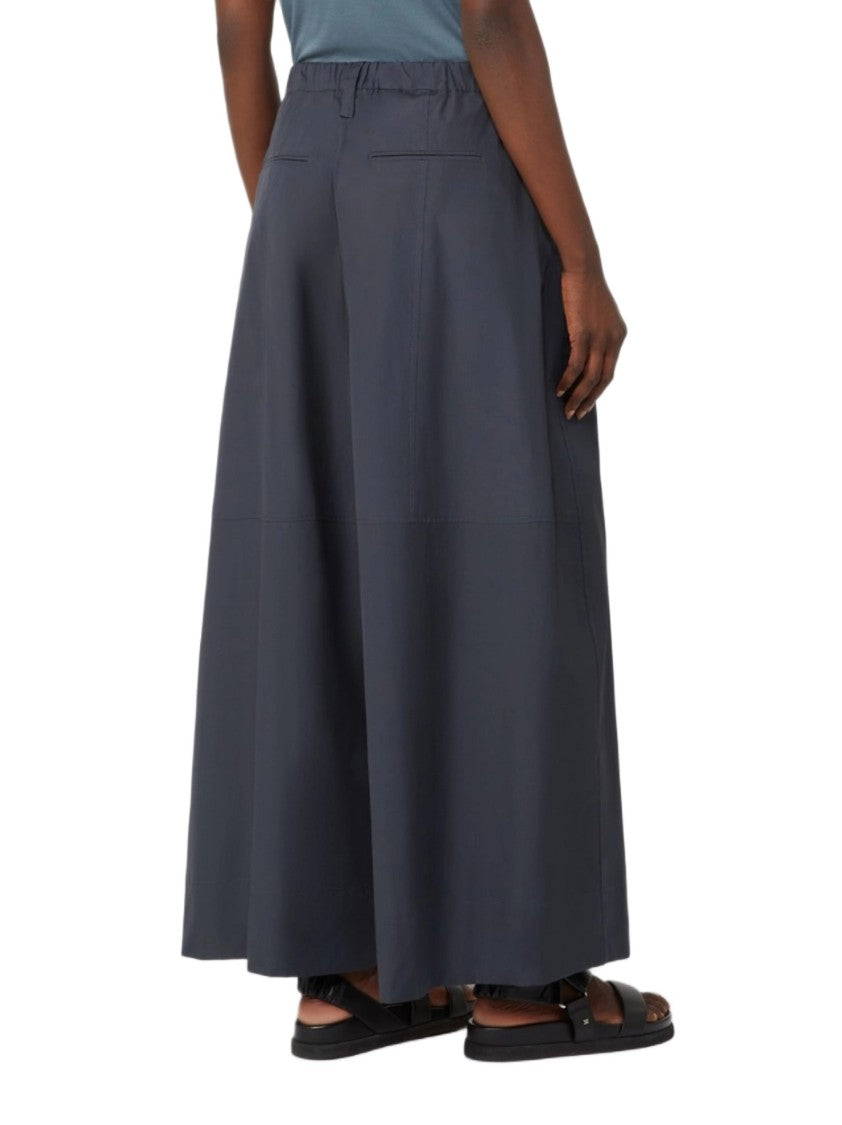 Max Mara Cotton Poplin Wide Leg Trousers