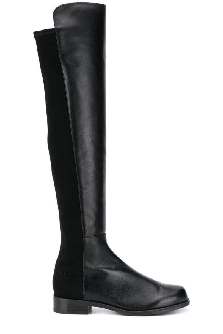 Stuart Weitzman Tall Knee-High Boots With Textured Back Panel