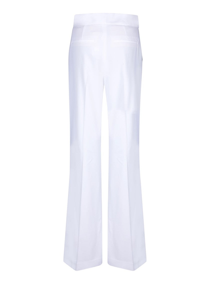 Alice + Olivia White Flared Trousers