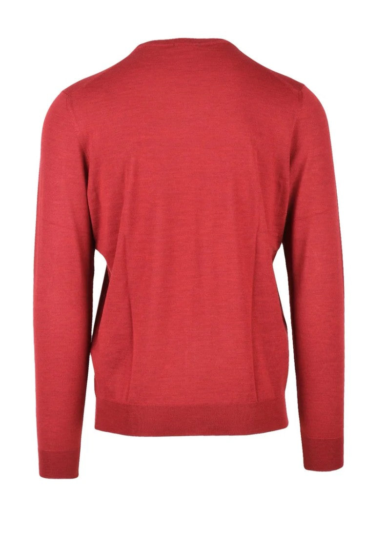 Drumohr Crew Neck Sweater Merino Wool - Red